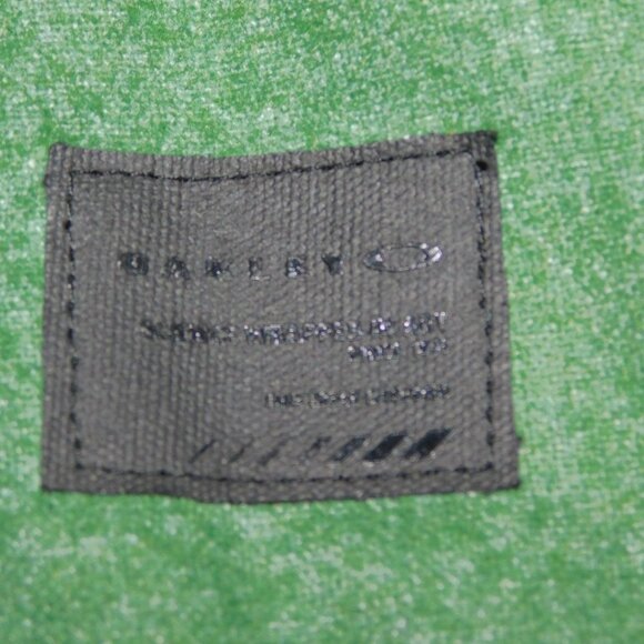 OAKLEY Mens L Green Wool Blend Quilted Collared Shirt Jacket Shacket - Picture 7 of 15